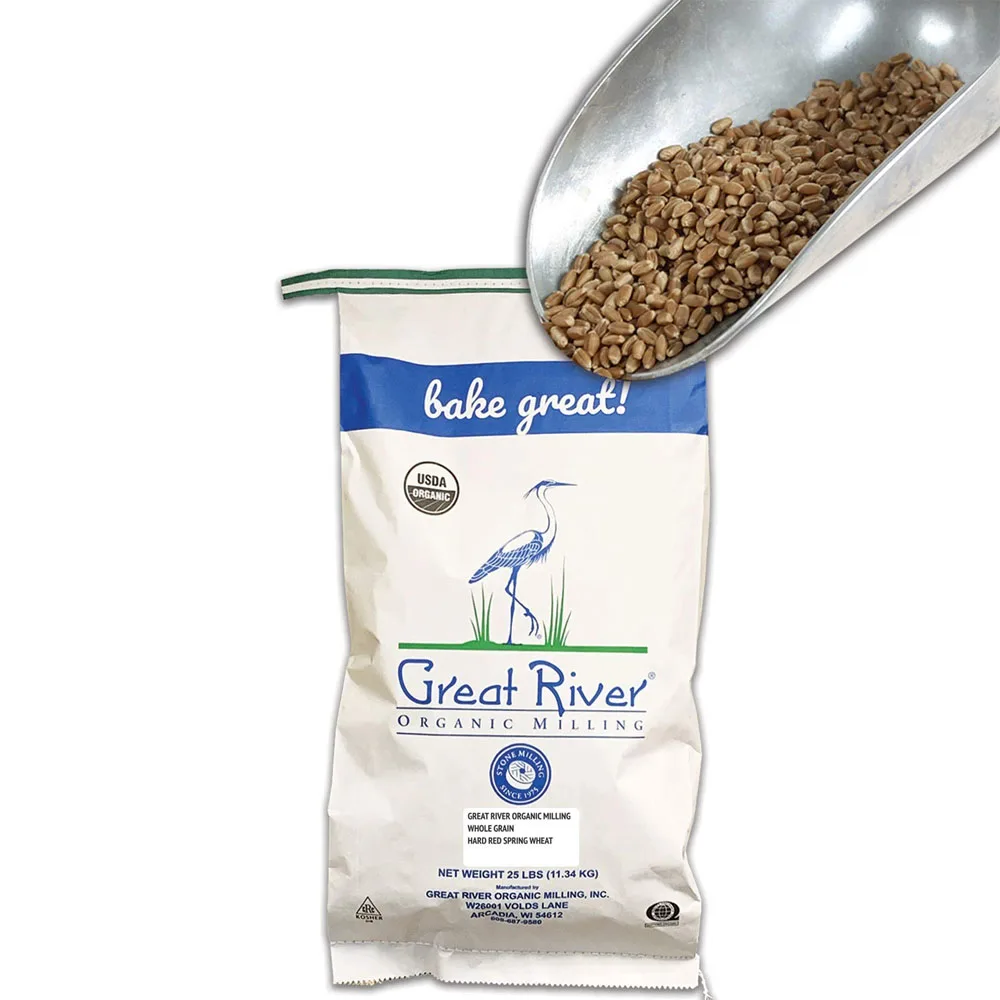
Great River Organic Milling, Whole Grain, Hard Red Spring Wheat, Organic, 25-Pounds 