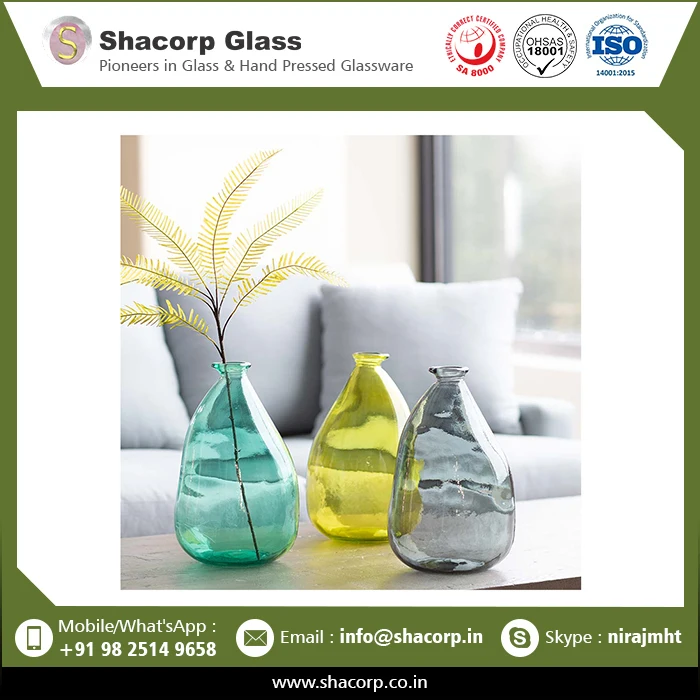 Новый дизайн Роскошная стеклянная ваза хрустальная для домашнего офиса цветочные украшения