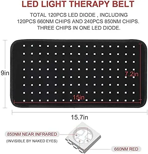 Led Therapy Light Device 660nm 850nm Losing Weight anti-aging Red Light Therapy Belt