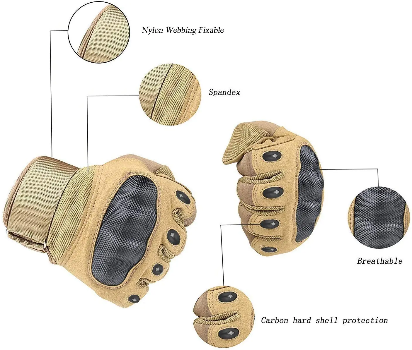 Тактические армейские военные перчатки резиновые с твердыми костяшками уличные пальцами для сенсорного экрана зеленые