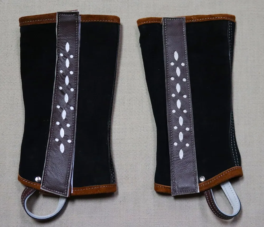 SHEMAX 2023 TOP QUALITY HORSE RIDING EQUESTRIAN CUSTOM WHOLESALE COWBOY HALF CHAPS BLACK