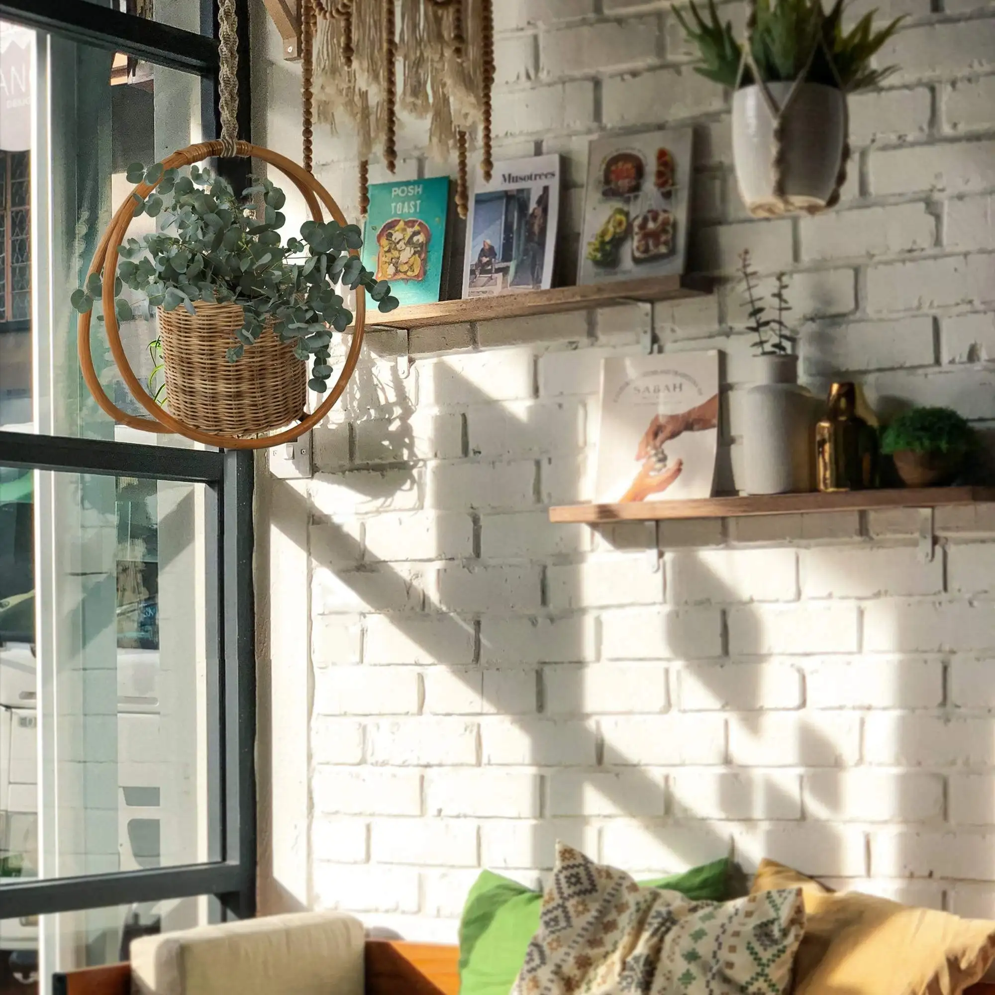 Вьетнамская оптовая продажа милый бамбуковый горшок для цветов ручной работы круглая форма подвесная корзина