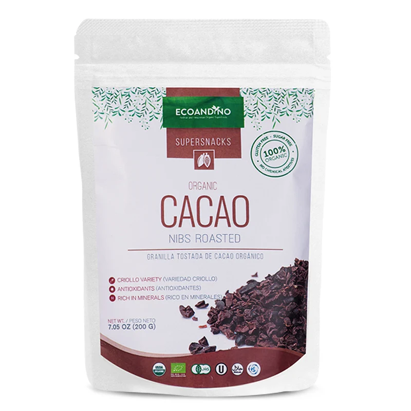 
7.5 ounces 200G ECOANDINO Organic Criollo Cacao Nibs 