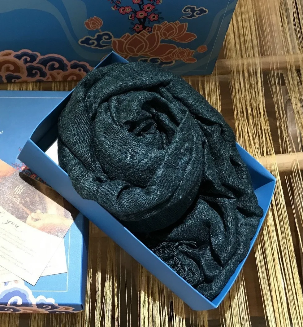 
0.8x1.8m Or 0.8x2.1m Rectangle Linen Scarf With Customized Color For Women From Vietnam 