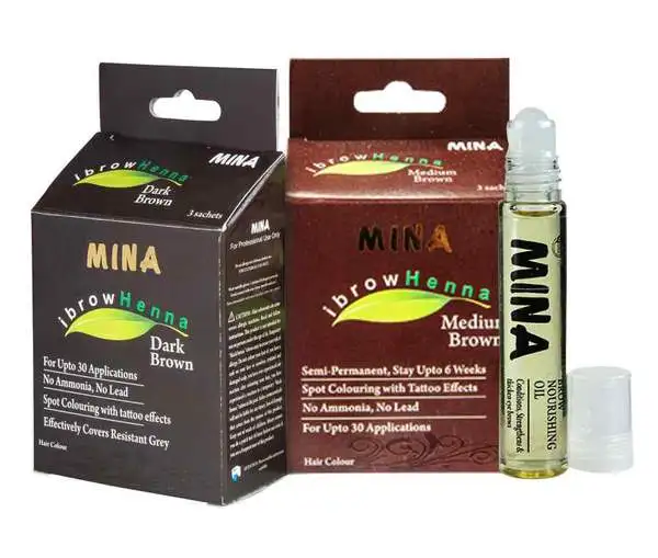 Средний коричневый-темно-коричневый-питательное масло для бровей-Combo