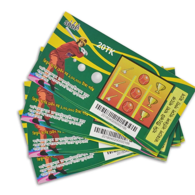 Моментальный лотерейный билет CMYK 4C с легкостью соскабливания царапин с чернильной трафаретной печати OEM, визитная карточка, скретч-бумага CN;GUA