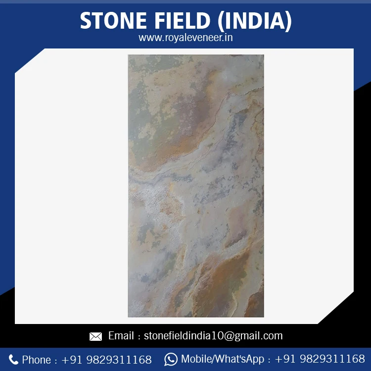 Современный внешний вид для интерьера высококачественная Натуральная отделка индийский осенний каменный шпон