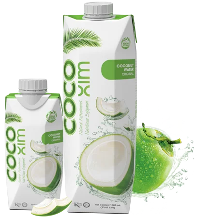 COCONUT WATER - 1000ml & 330ml - OEM Healthy Drinks Low - Fat Soft Drinks made in Viet Nam Healthy Drinks