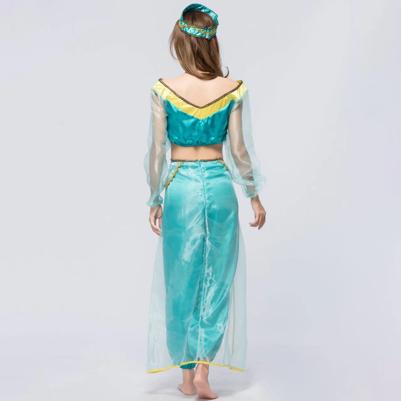 2021 Aladdin Magic Lamp Jasmine original Cheap Princess Sexy Womens Halloween Costume