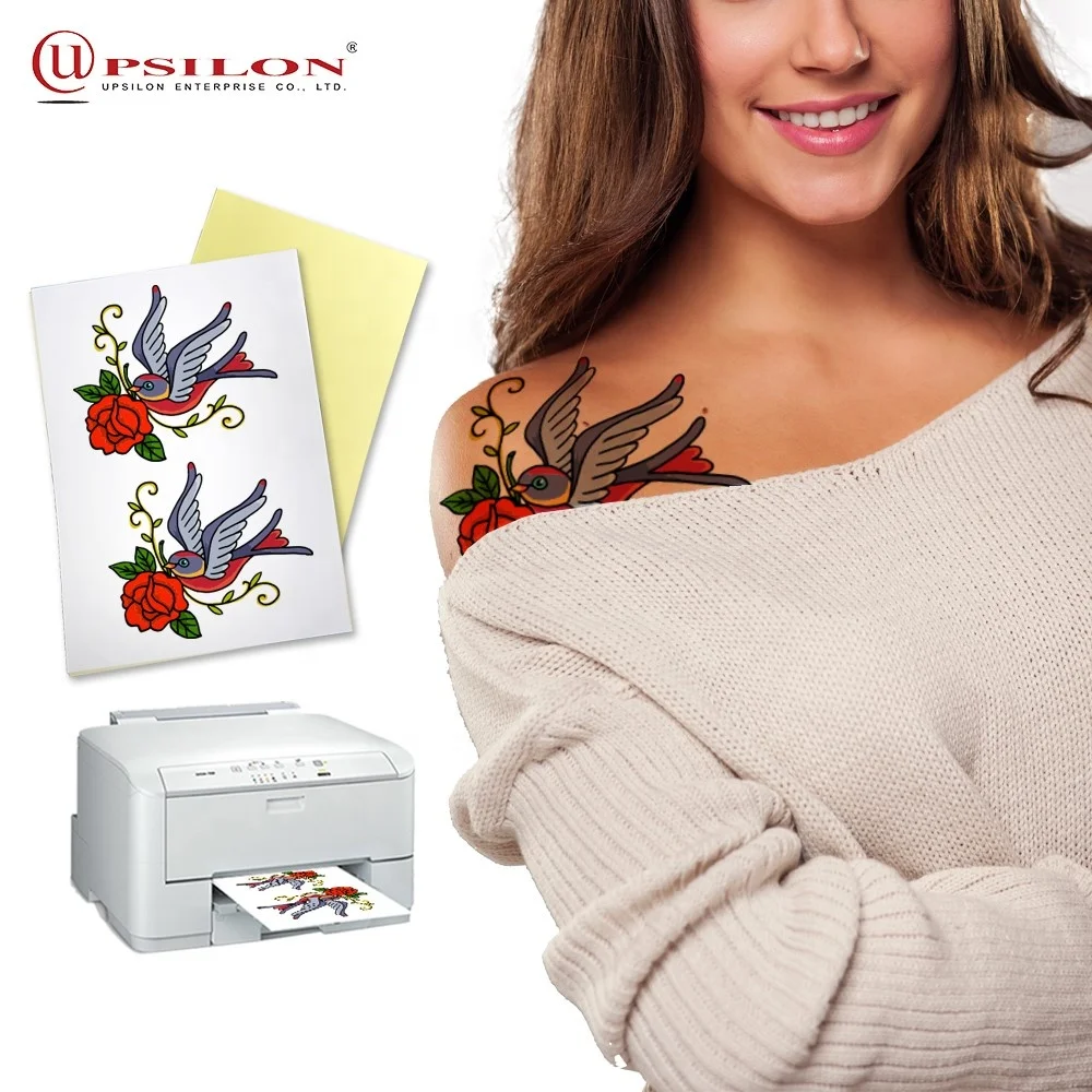 Printable A4 Two Parts Adhesive Decal Temporary Tattoo