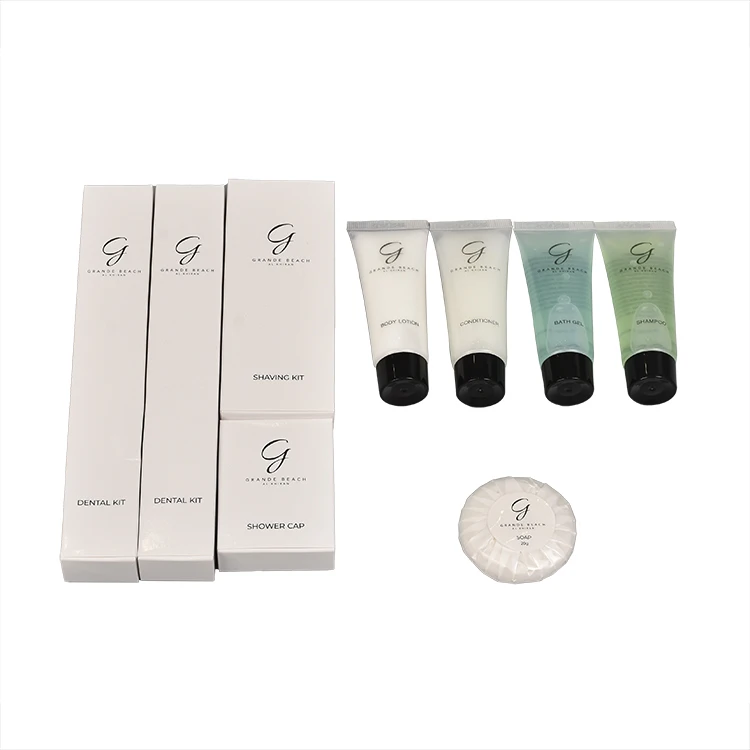 Luxury Hotel Amenities Suppliers Suite Room Soap Bars Kit Shampoo Customized Package Disposable Products Hotel Bathroom 