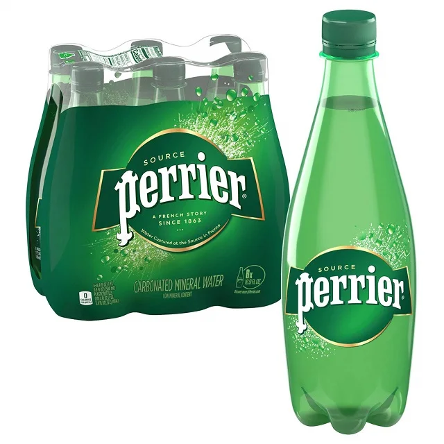Perrier Sparkling Natural Mineral Water 33cl Glass Bottle ..