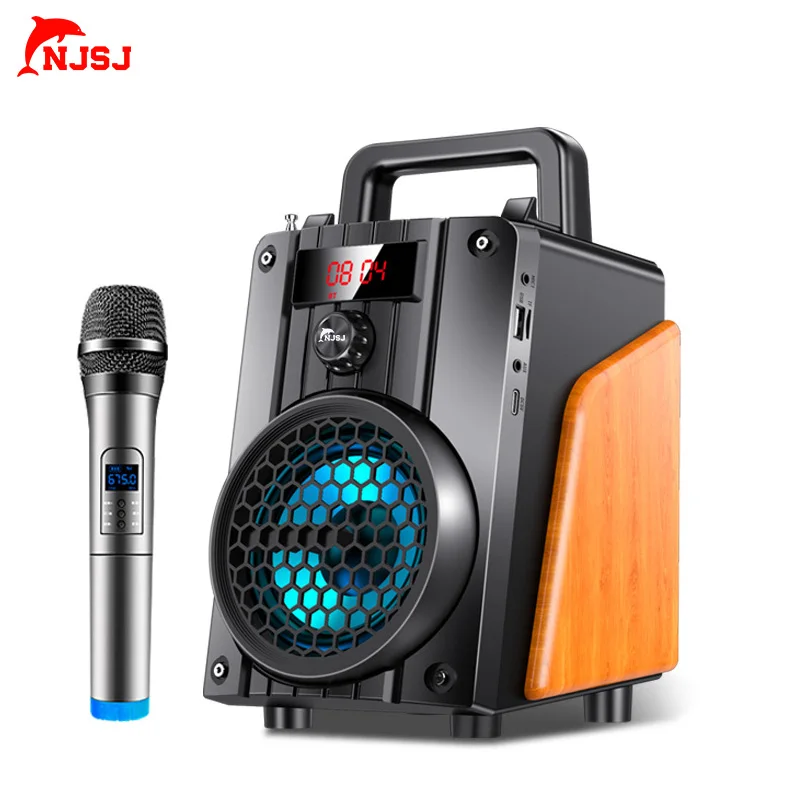  Bluetooth-Колонка NJSJ для домашнего кинотеатра Портативная Беспроводная колонка дома и улицы