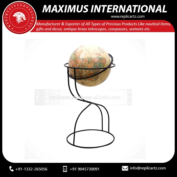 World Globe with Metal Stand Perfect for Decoration Earth Geography Educational  Kids Adults School Home Office