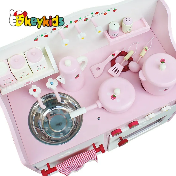 В наличии, деревянная кухонная игрушка для детей, деревянная игрушка в виде клубники, кухонный набор, игрушка для детей WJ279058