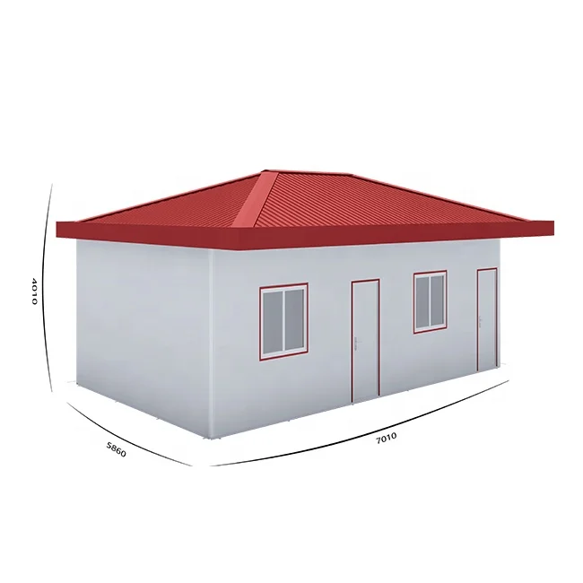 Low cost steel frame construction site easy build prefabricated house for Vietnam dining house