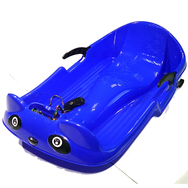 Kids Adults Ski Fun Board Grass Sledge Sliding Board Snow Sledge Winter Outdoor Plastic Snow Sled Pull Rope Solo product