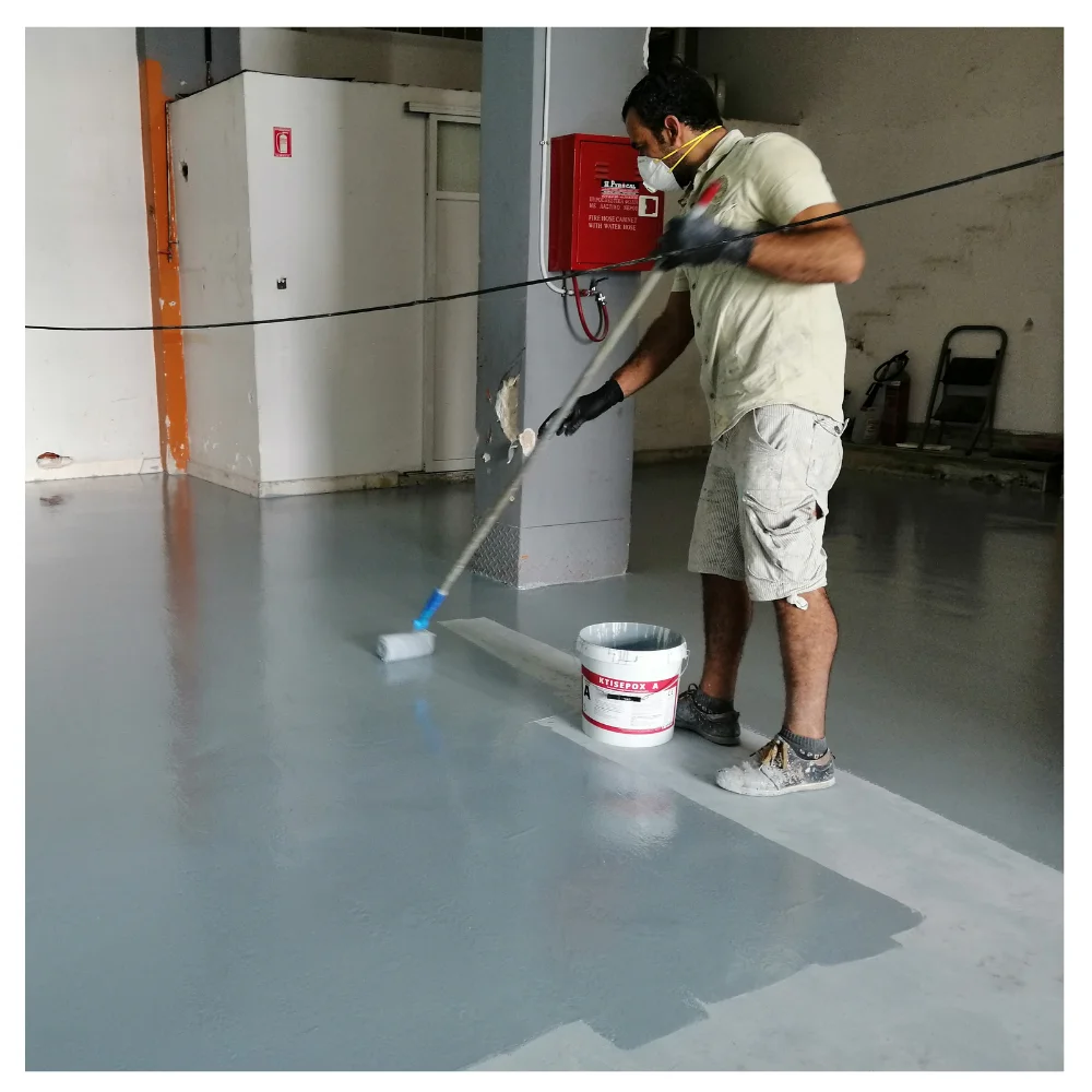Waterproof Epoxy Paint Coating for Floors - Water, oil and chemical spill resistant