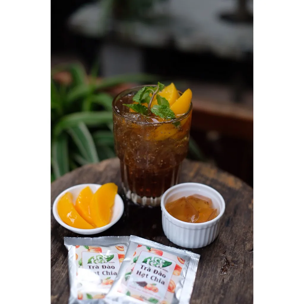 
Flavored Vietnam tea - Peach tea with chia seeds - 20g stick 