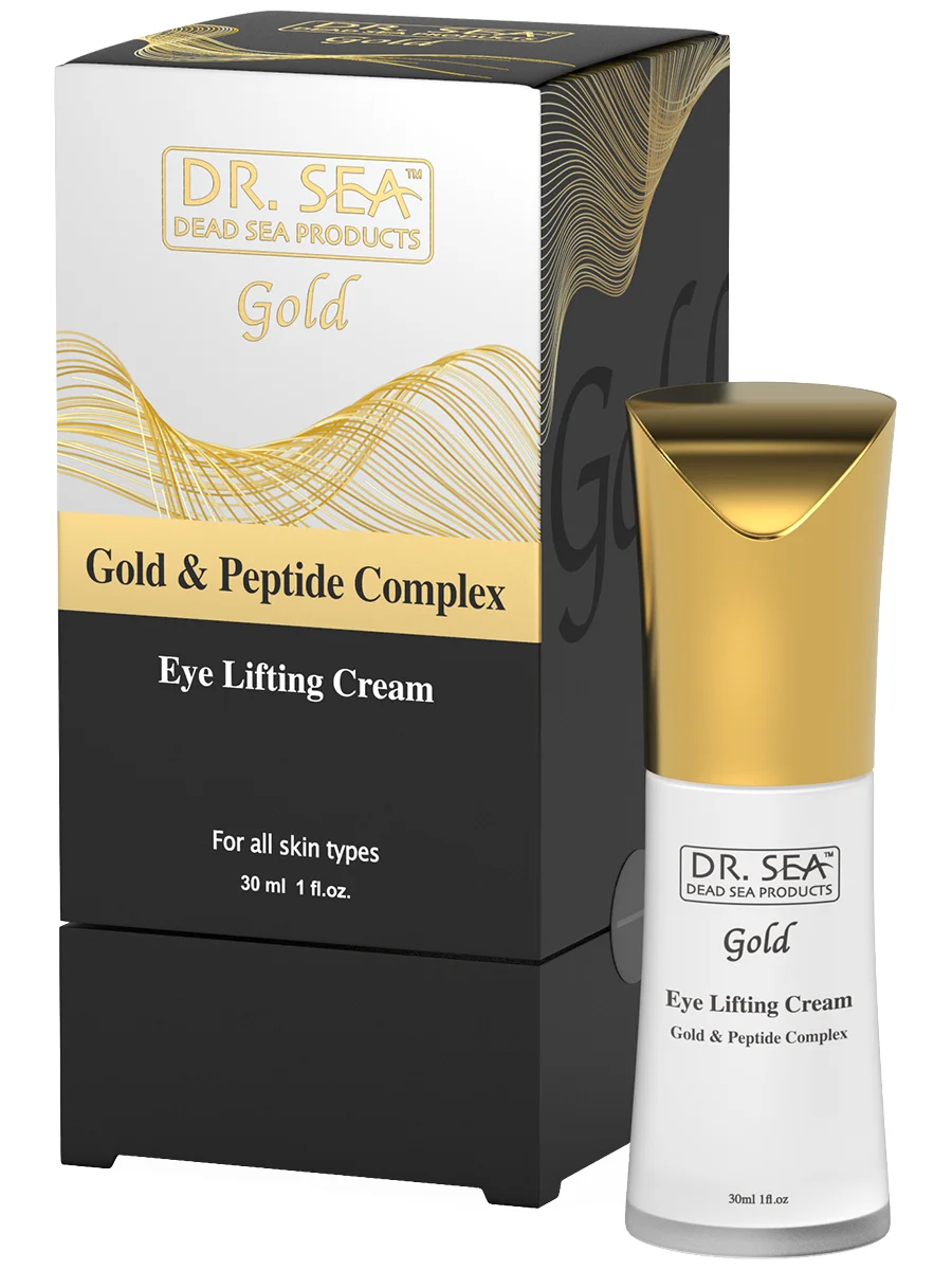Антивозрастной крем для подтяжки глаз-крем глаз Dr. Sea с золотым и пептидным комплексом