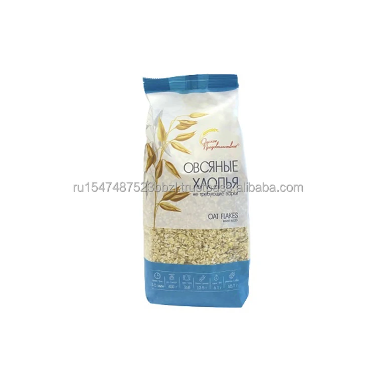 Good quality natural instant oat flakes ready in 5 minutes in hot water product of Russia, packed oats flakes