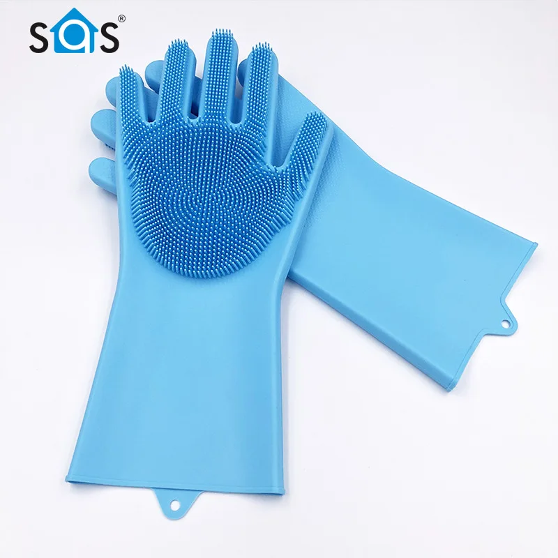 
Best Selling Multi Purpose Flexible Comfortable Kitchen Silicone Rubber Dish Washing Gloves For Cleaning 