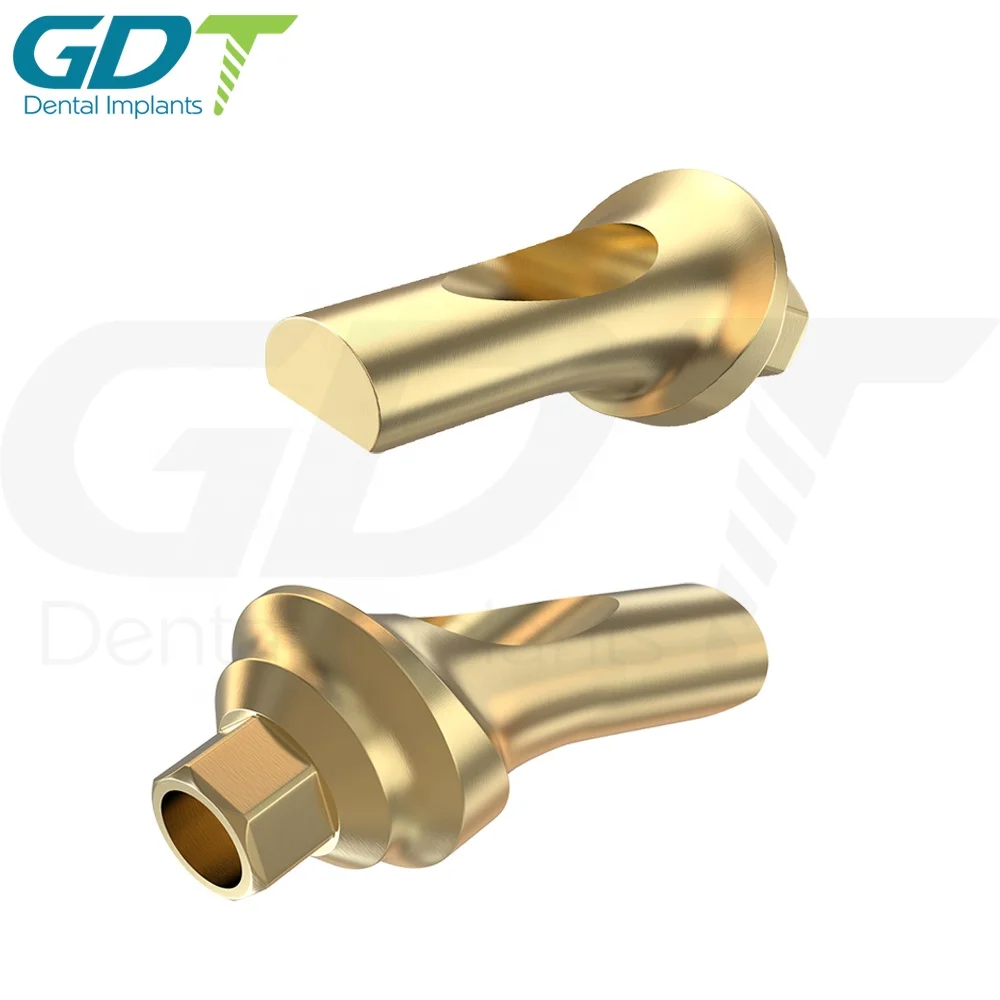 Concave Anatomic Angulated Titanium Abutment 25 Degree, Dental Implant Internal Hex 2.42mm Connection