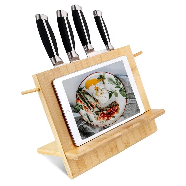 Magnet Bamboo Wooden Magnetic Knife Holder Organizer Block Without Knives