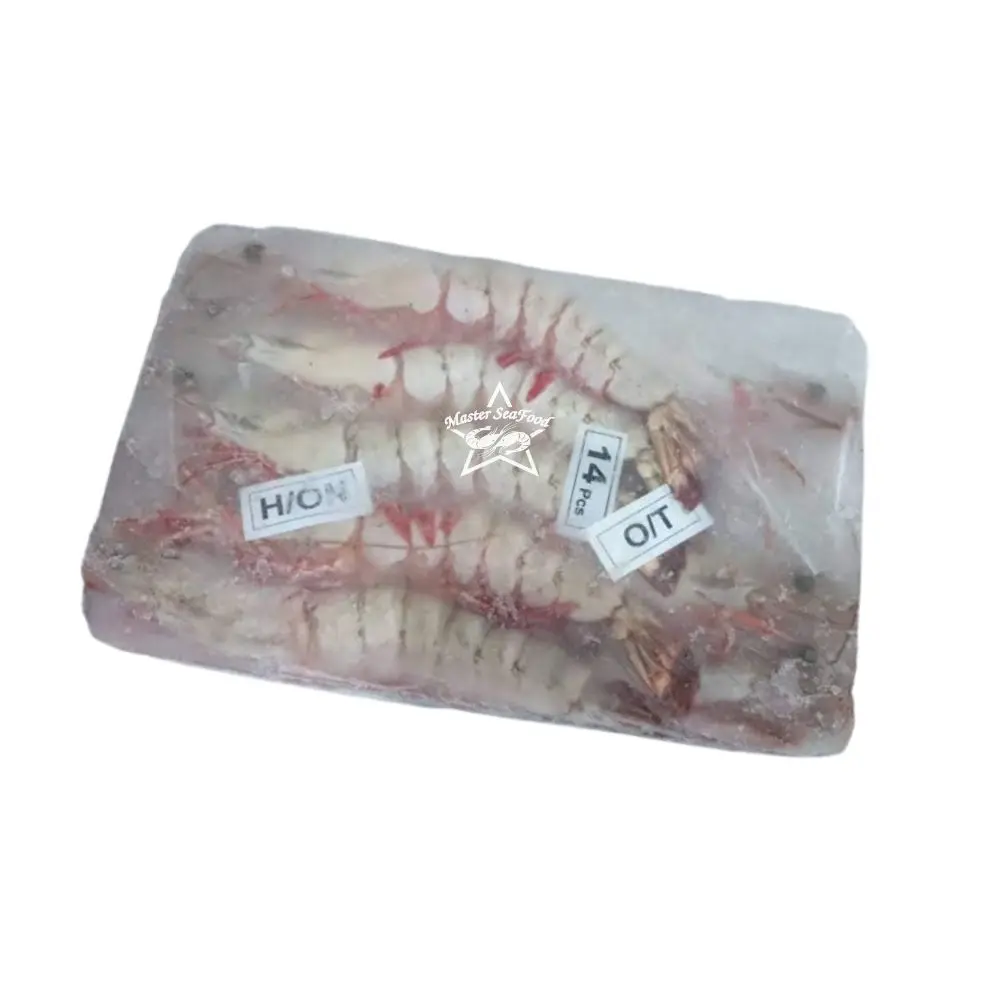Ocean Tiger Shrimps  on Boat Frozen Block Head On Shell On Net Weight Net Count Size U4 U5 U6 U8 U10 U12 U15 U20