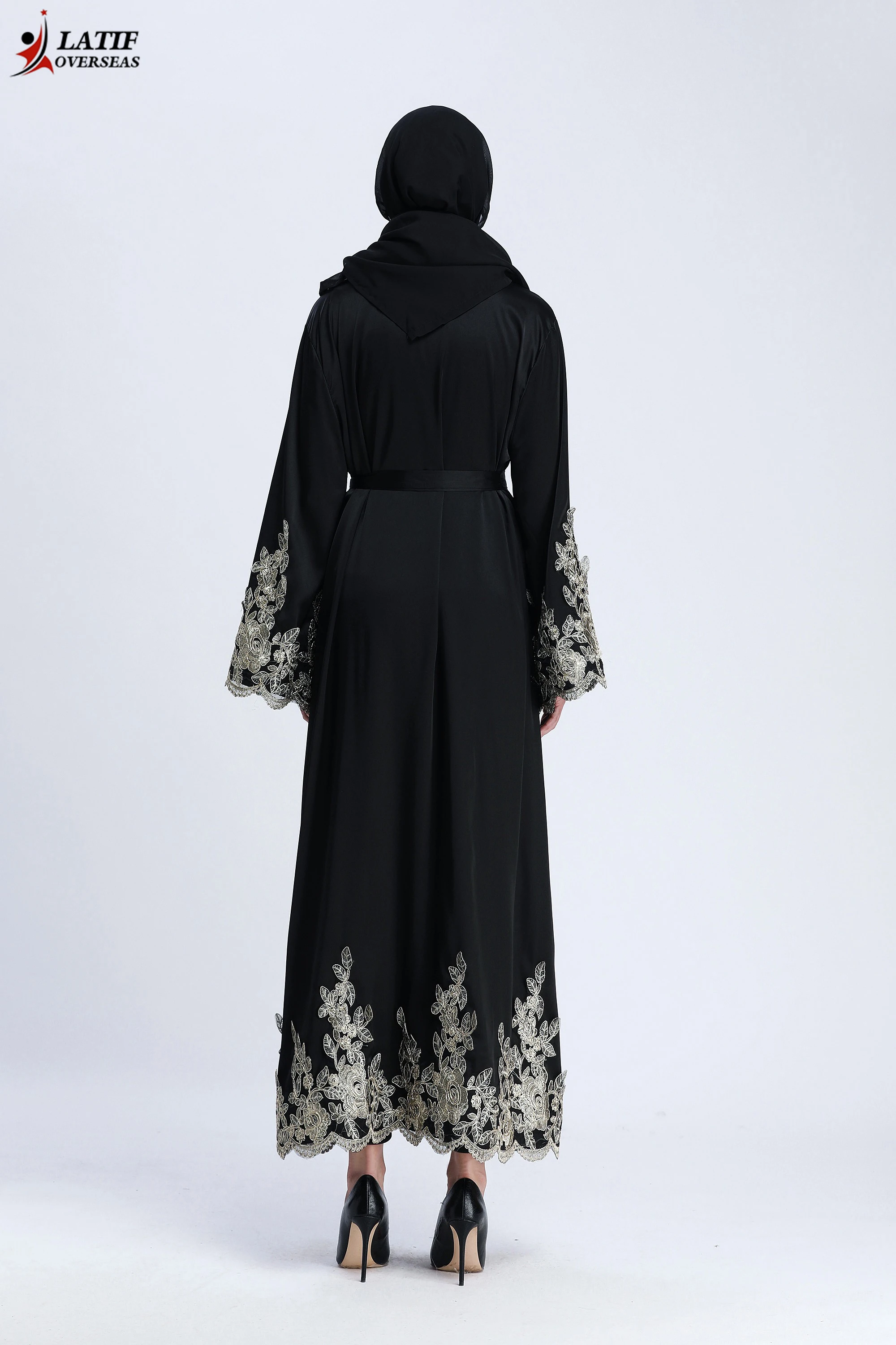 New Breathable Women Fashion Ankle Length Long Dress Women Long Sleeve Bourka