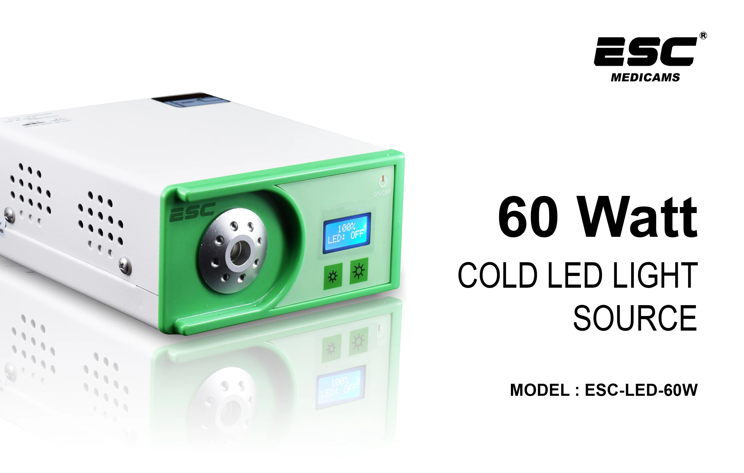 Холодный светодиодный источник света для медицинской эндоскопии лапароскопии ENT 60 Вт