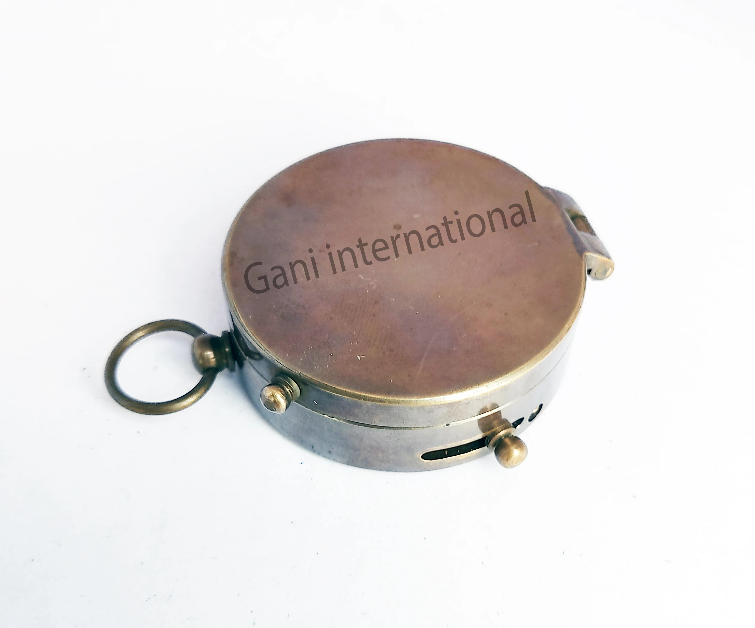 Nautical Brass flat Pocket Compass Anniversary Gift Engraved compass For Camping