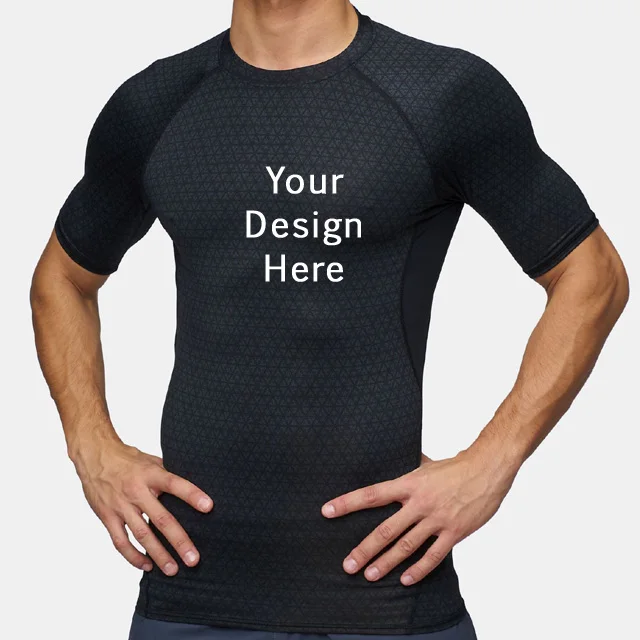 OEM Custom Compression Garments Custom Men T-shirts Active Wear Gym Wear Fitness Sports T shirts Manufacturer