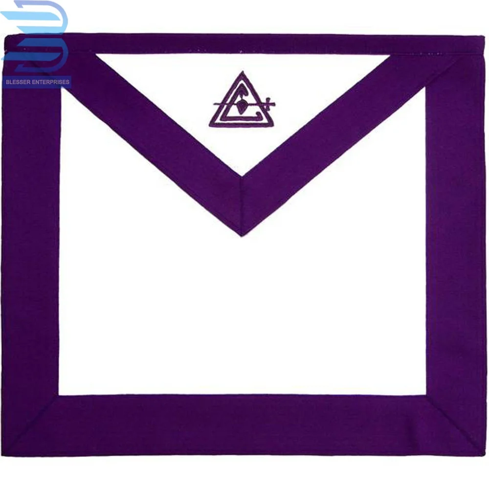 Masonic Regalia Council Royal & Select Master RSM Member Purple Apron With Flap