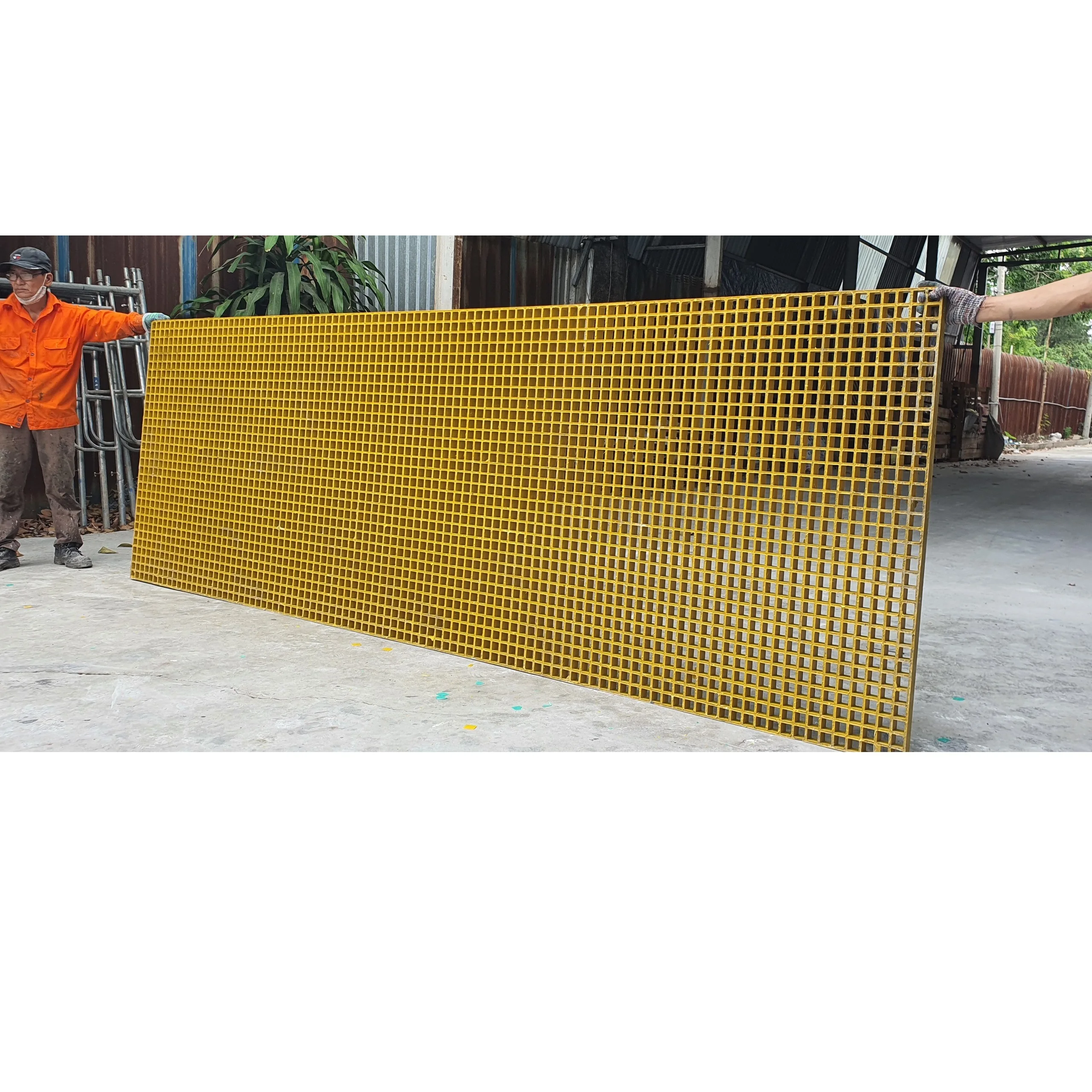 Anti-slip Flame Retardant Composite Grating FRP Yelllow with 20 years Shelf Life