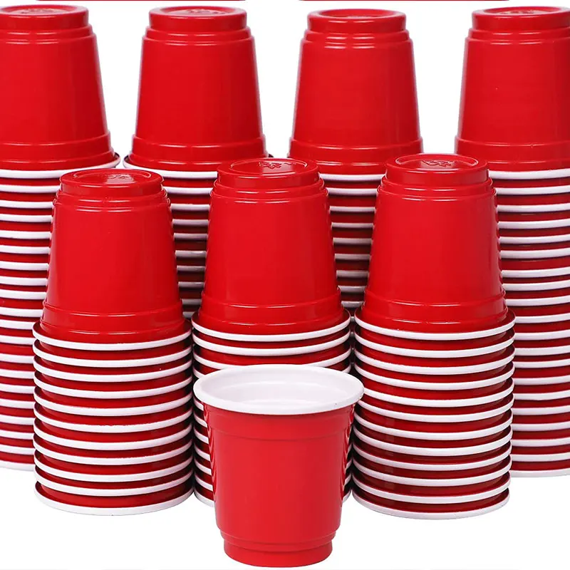 2oz Sustainable Paper Accessories Supplies Glass Kids Disposable Plastic Custom Red Party Cups Logo