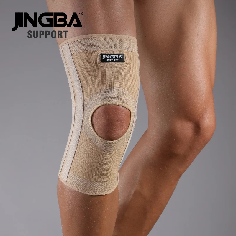 
JINGBA SUPPORT 13610 Elastic knee brace volleyball basketball knee protector Kneepads support rodillera deportiva 