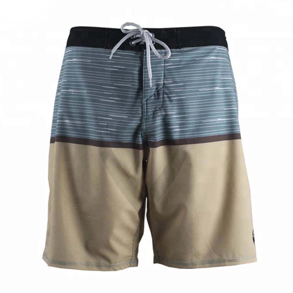 OEM Print Board Beach Stretch Surf Men Swim Shorts Waterproof Pockets Boardshorts Surf Custom Sublimation Shorts For Adult