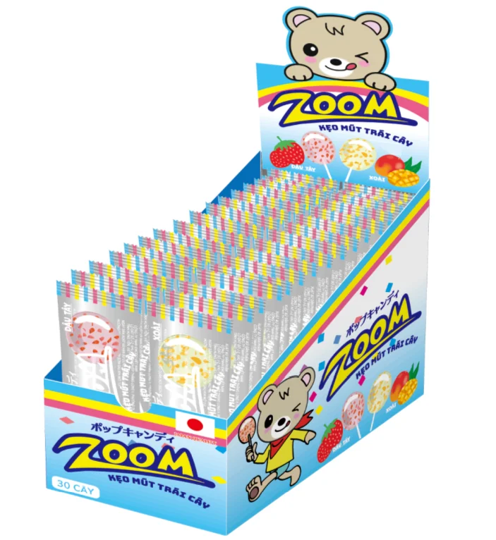 PRODUCT OF JAPAN MADE IN VIETNAM LOLLIPOP WITH REAL MANGO