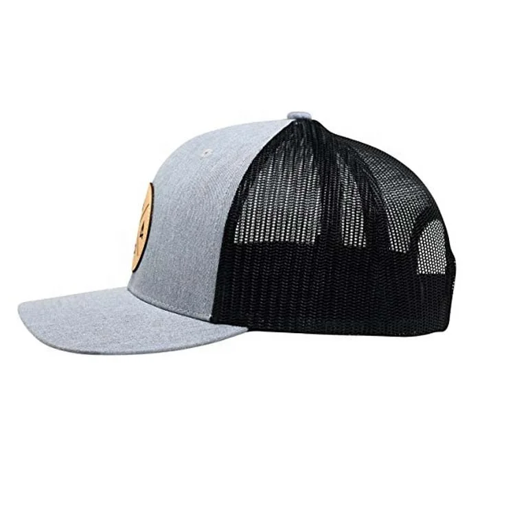 Custom Toddler Baseball Caps Boys Girls Richardson Style 112 Leather Patch Hat  Hat Design Infant Heather Gray Mesh Trucker Hat