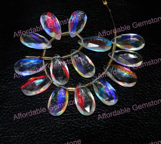 Сверху из мистического кварца ювелирные изделия в форме маркиза изготовление ювелирных изделий драгоценных камней ручной работы камень свободные бусины