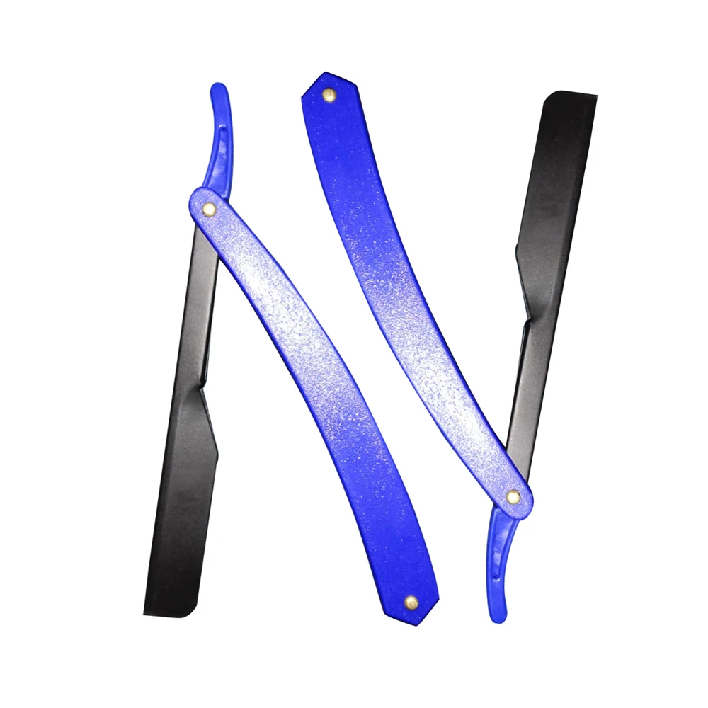 Professional Classic Straight Edge Hair Eyebrow Beard Folding Barber  Disposable Blade Razor