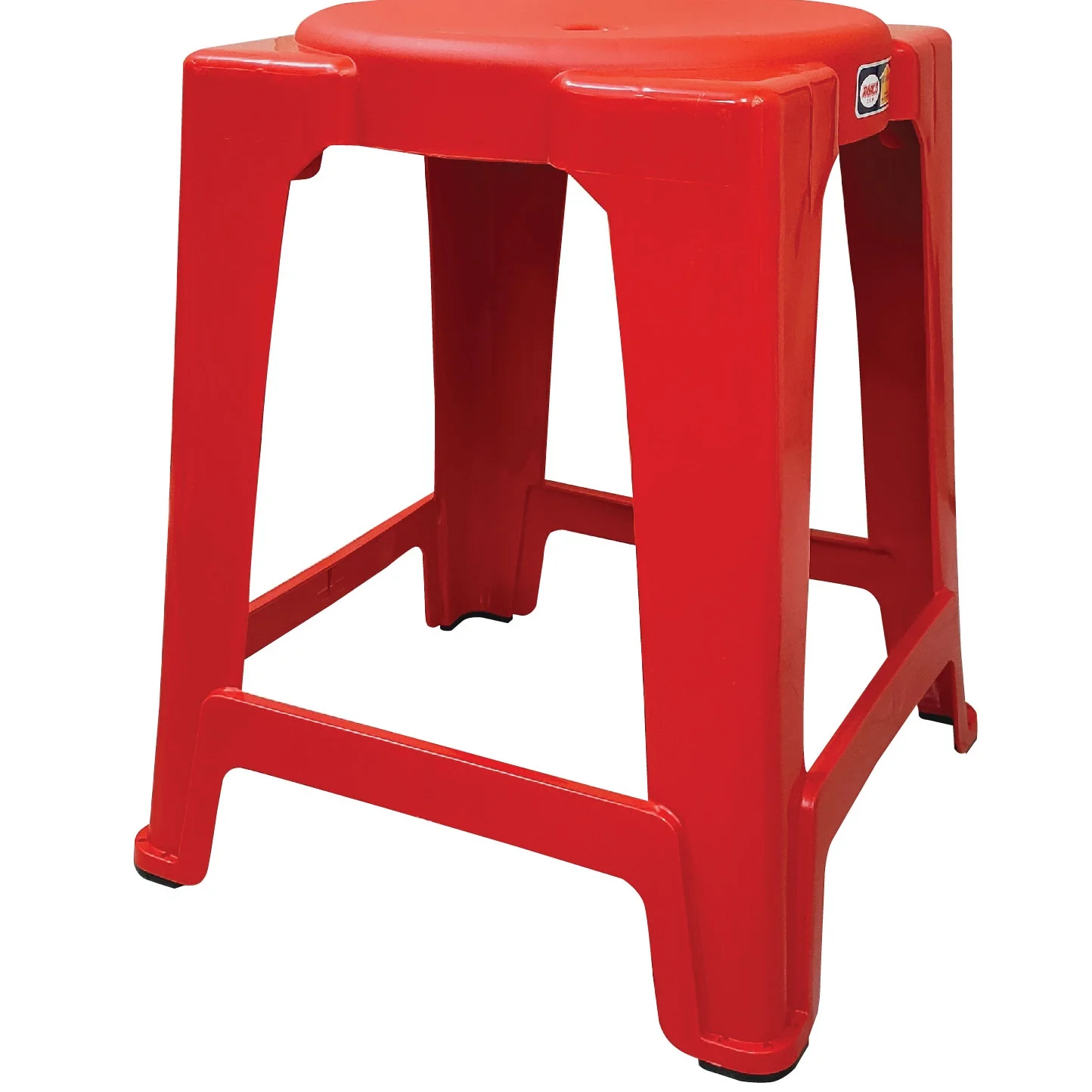 High Quality Malaysia Factory Wholesale Heavy Duty Plastic Stool Chair with Rubber Base