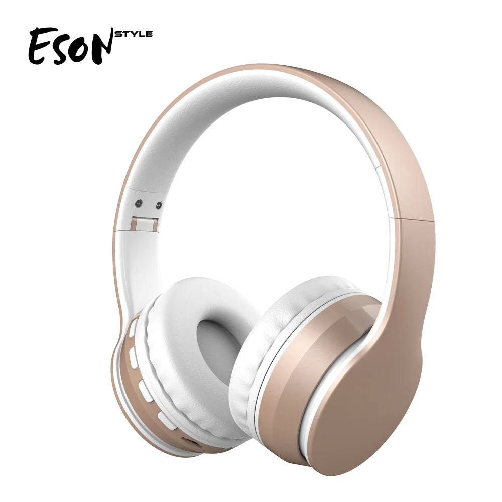 Eson Style Headband V5.0 Wired Fm Radio Wholesale Stereo Hifi Wireless Oem Gift Ce Rohs Bqb Over Ear Bluetooth Headphone