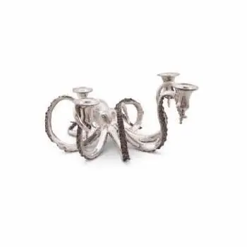 LOW PRICE BEST SELLER OCTOPUS SHAPE TEA LIGHT CANDLE HOLDER HANDMADE DESIGN CANDLE STAND COST EFFECTIVE ALUMINIUM CANDLE HOLDERS