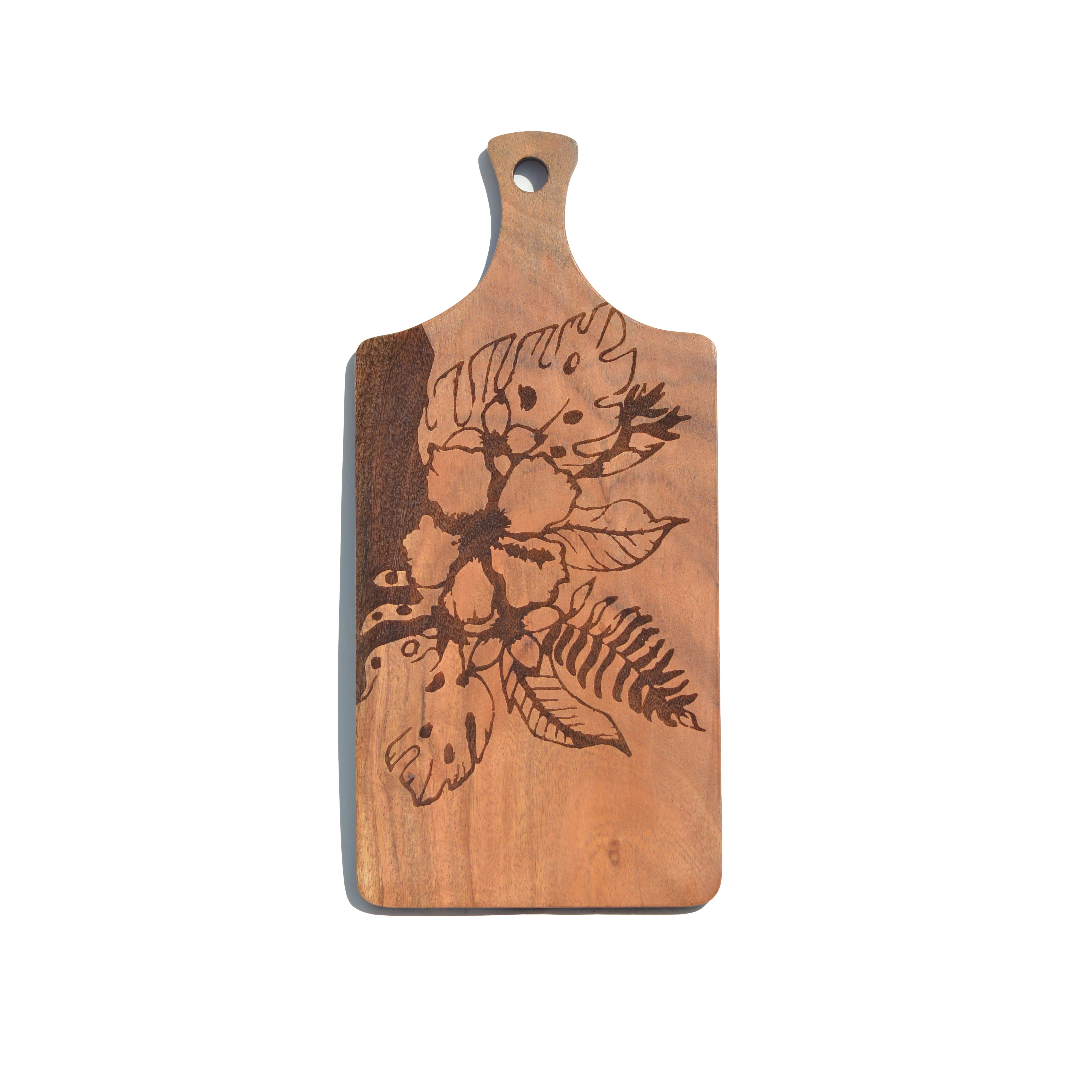 Bulk Cheap Acacia Wood Cutting Board with Handle Kitchen Home Kitchenware Different Design Butcher Chopping Block