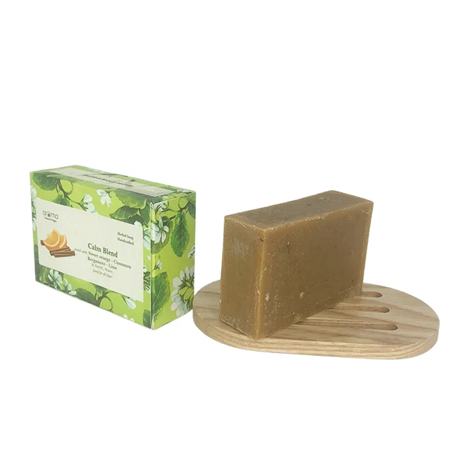 Natural handmade Soap Calm Blend Soap natural Bright Smooth Moisturizing Relax Balance Antioxidant Anti Aging Enrich Orange