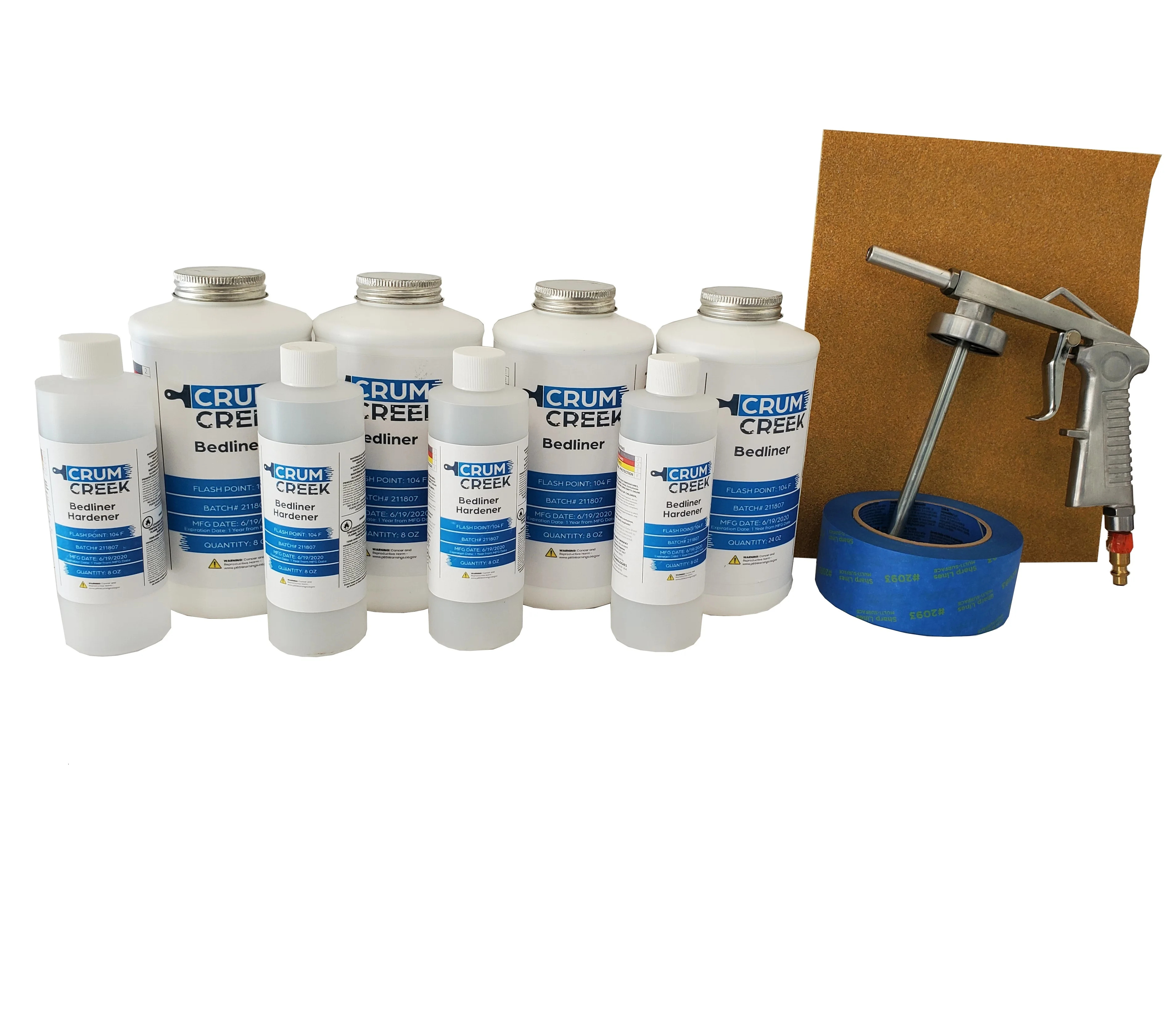 Black Crum Creek Bedliner 128 oz Base and Hardener Kit for Truck and Trailer Beds