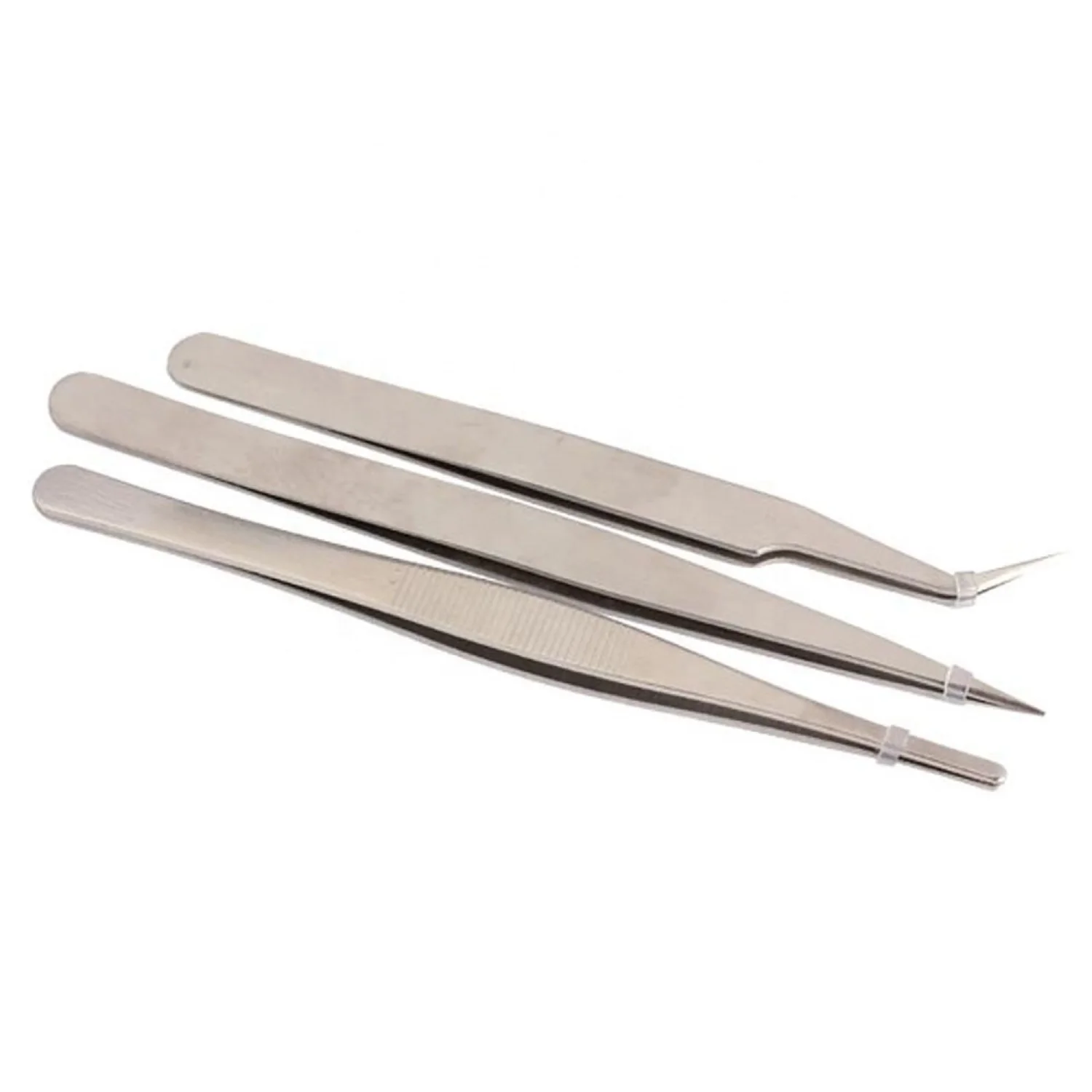 Portable Stainless Steel Eyebrow Tweezers Anti-static Eyelash Tweezers Watch Repairing Tools Dental Tweezer Tool