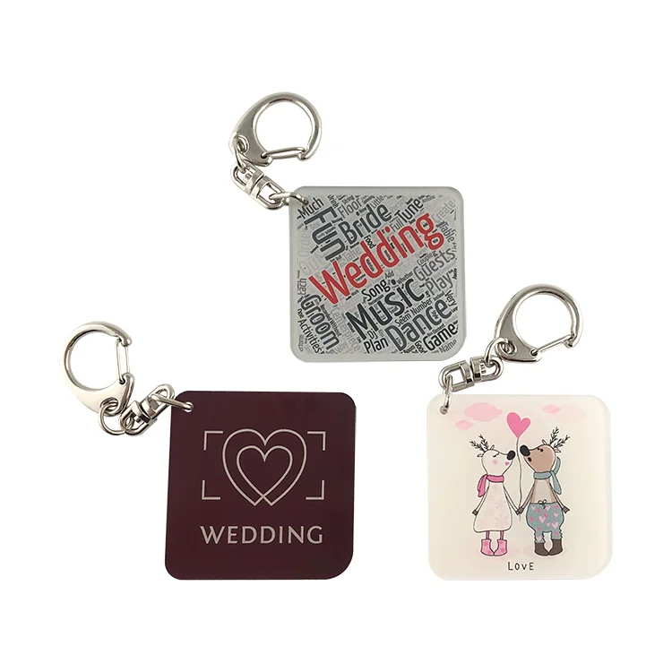 Couple Acrylic Key Chain Key Ring Key Holder for Souvenir Gift Custom